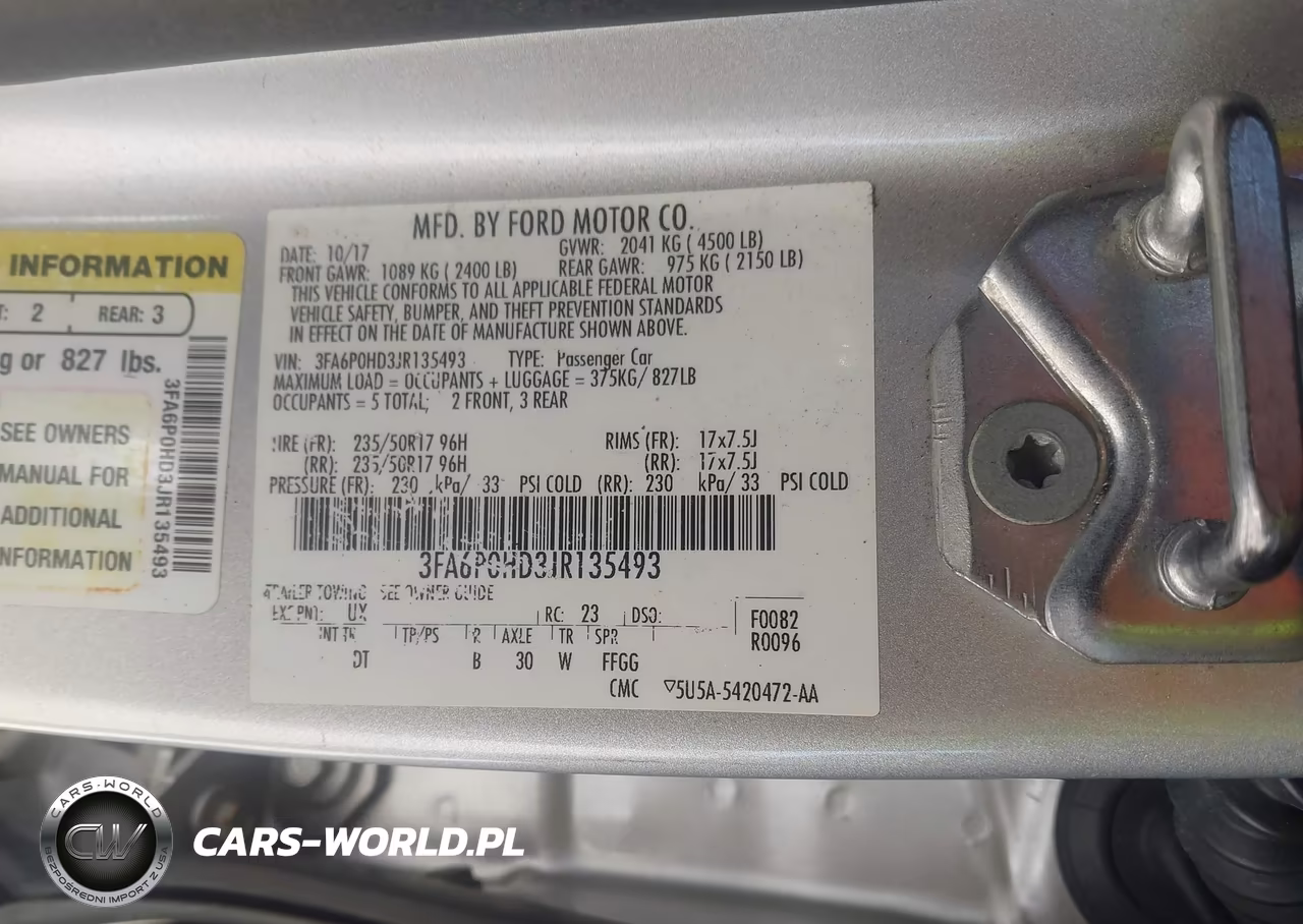 2018 Ford Fusion Se VIN:3FA6P0HD3JR135493 - 9