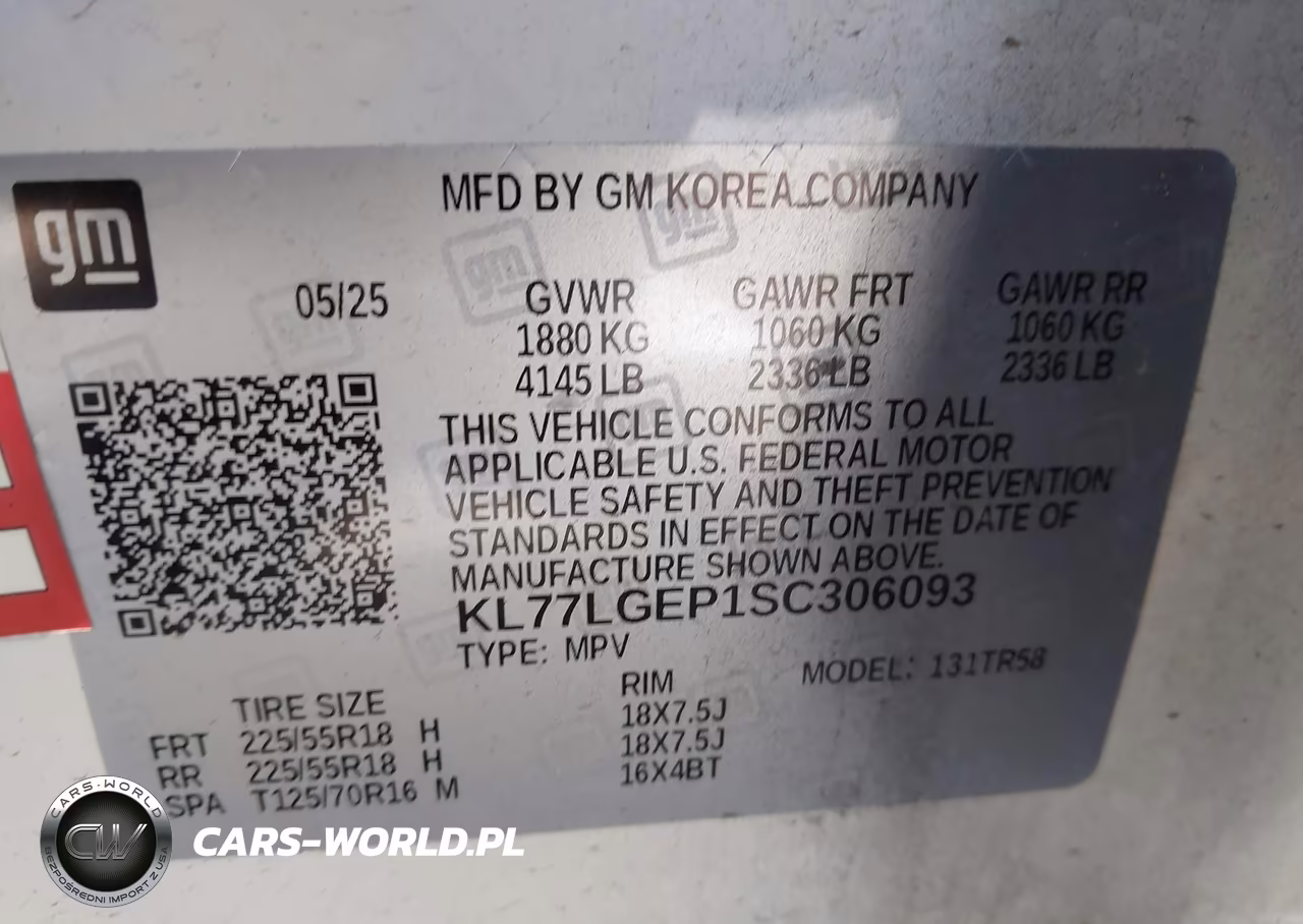 2025 Chevrolet Trax Fwd 1Rs VIN:KL77LGEP1SC306093 - 9