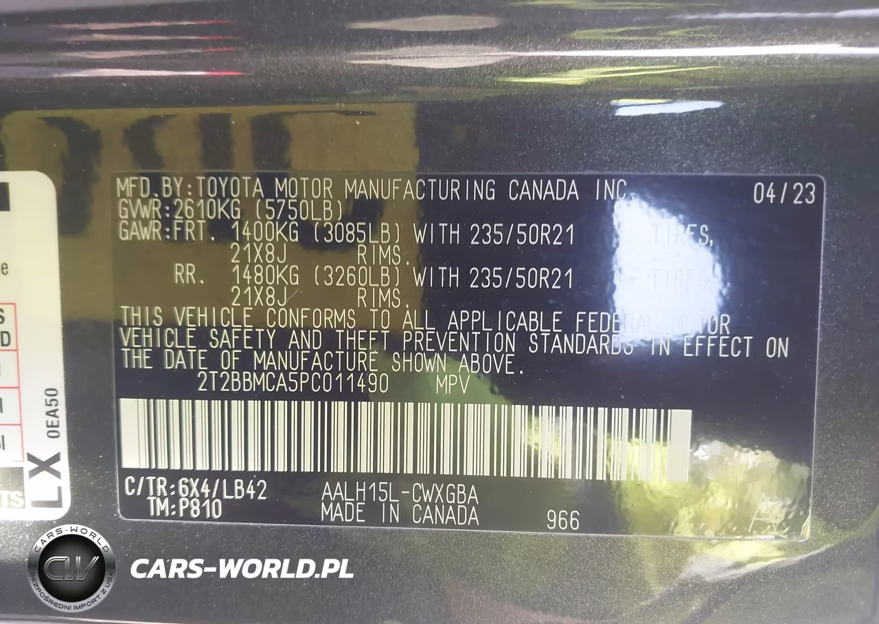 2023 Lexus Rx 350H Premium Plus VIN:2T2BBMCA5PC011490 - 9