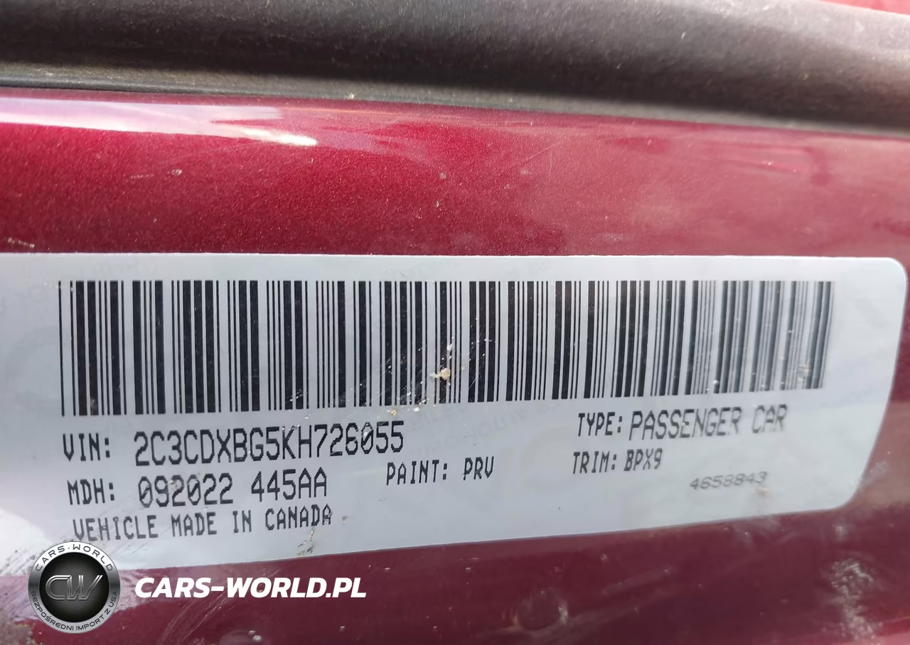 2019 Dodge Charger Sxt Rwd VIN:2C3CDXBG5KH726055 - 9