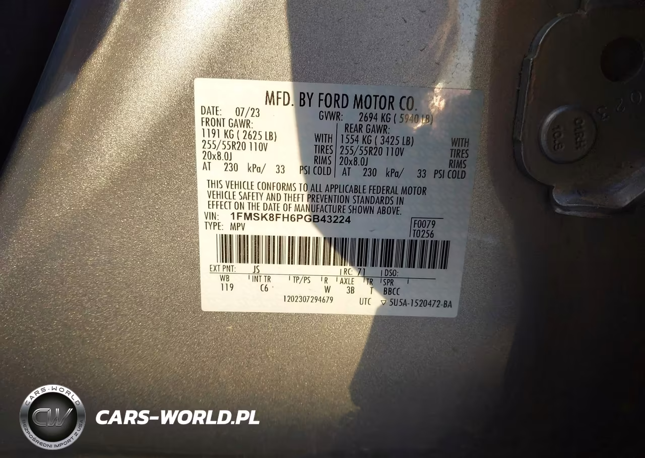 2023 Ford Explorer Limited VIN:1FMSK8FH6PGB43224 - 9