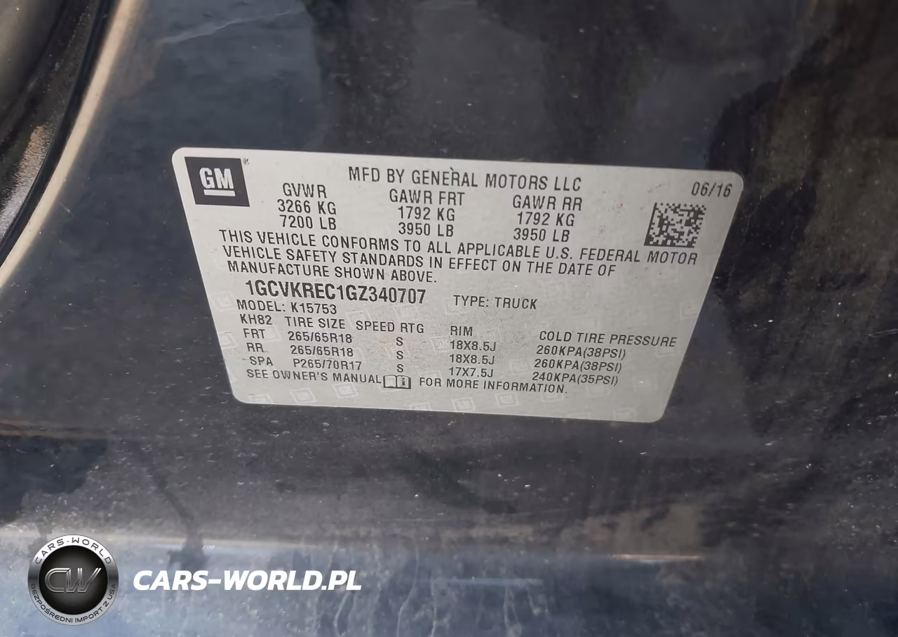 2016 Chevrolet Silverado 1500 2Lt VIN:1GCVKREC1GZ340707 - 9