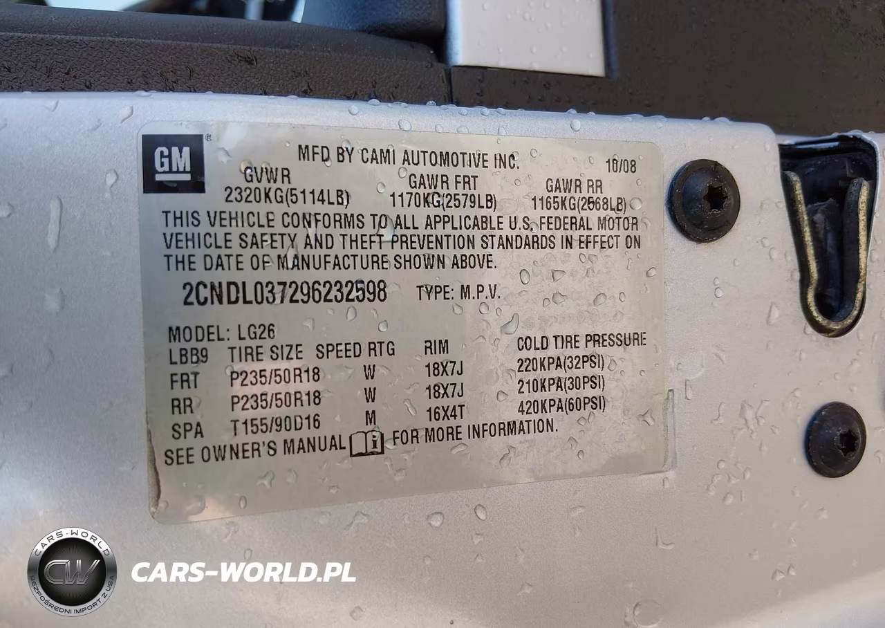 2009 Chevrolet Equinox Sport VIN:2CNDL037296232598 - 9