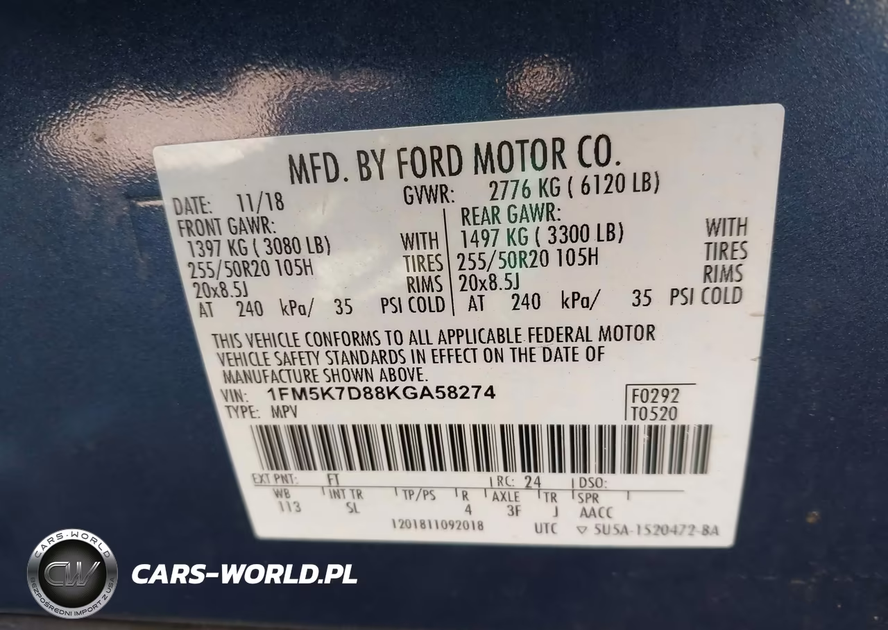 2019 Ford Explorer Xlt VIN:1FM5K7D88KGA58274 - 9