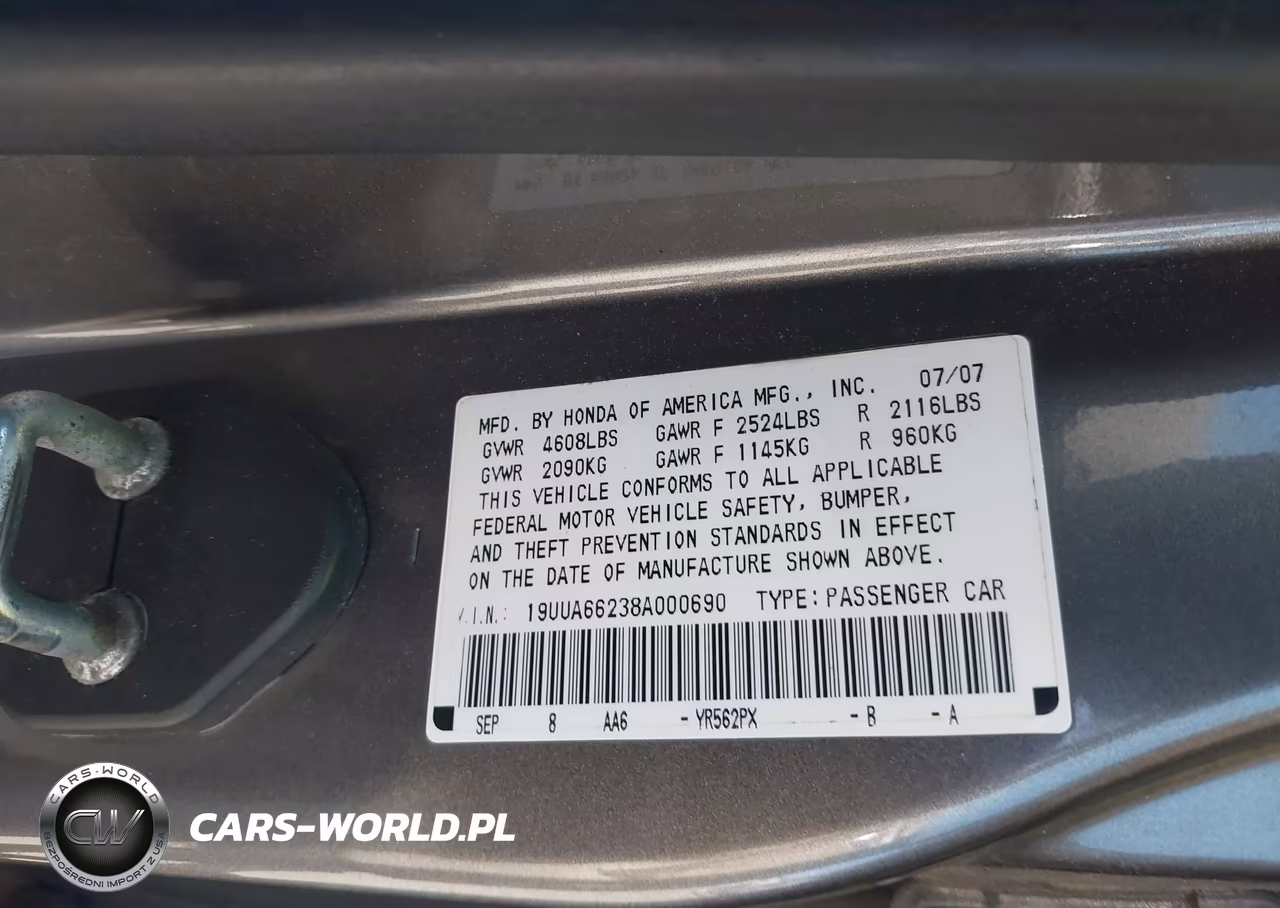 2008 Acura Tl 3.2 VIN:19UUA66238A000690 - 9