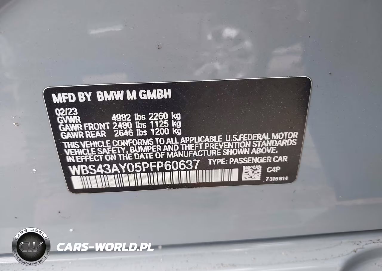 2023 BMW M3 Competition xDrive VIN:WBS43AY05PFP60637 - 9