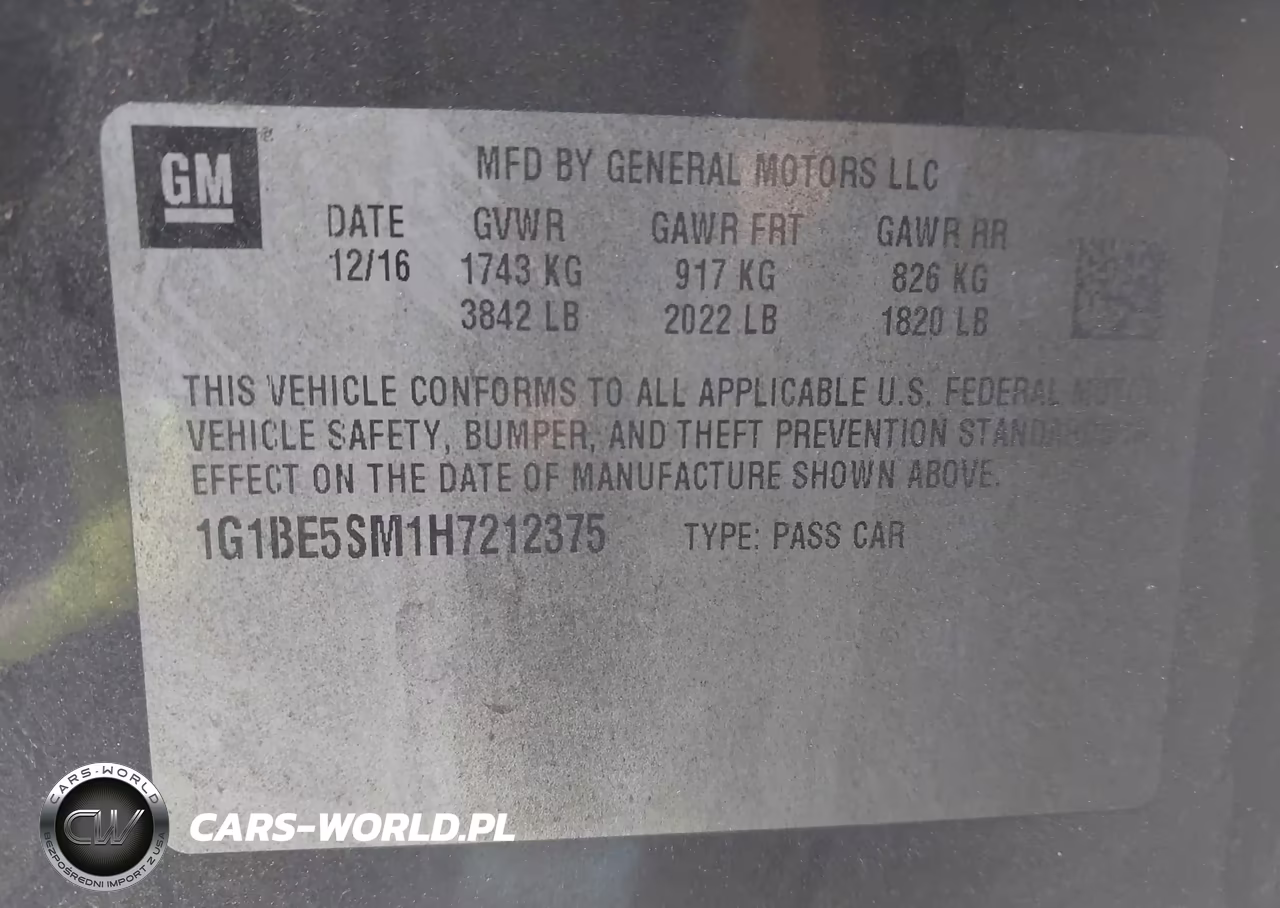 2017 Chevrolet Cruze Lt Auto VIN:1G1BE5SM1H7212375 - 9