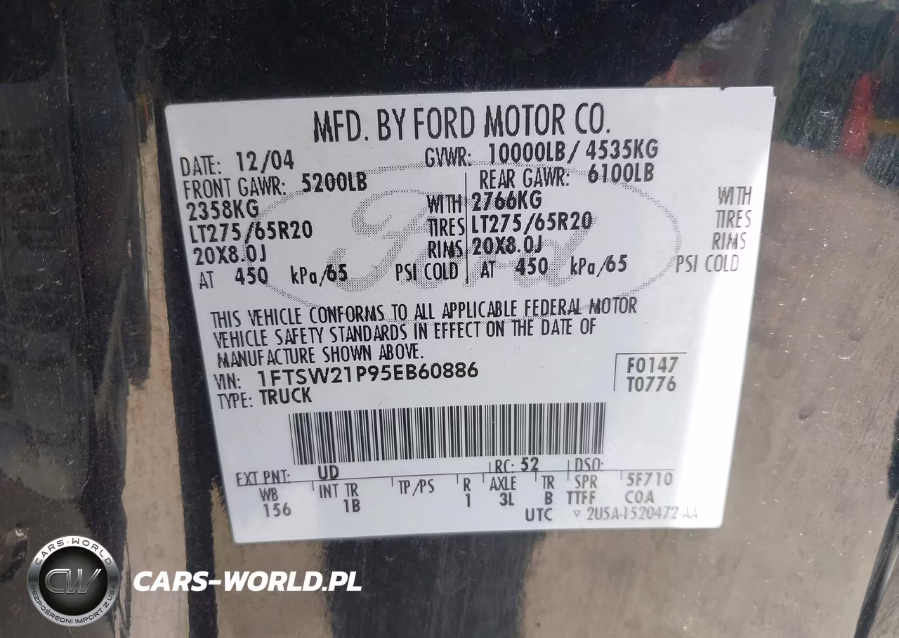 2005 Ford F-250 Lariat-Xl-Xlt VIN:1FTSW21P95EB60886 - 9