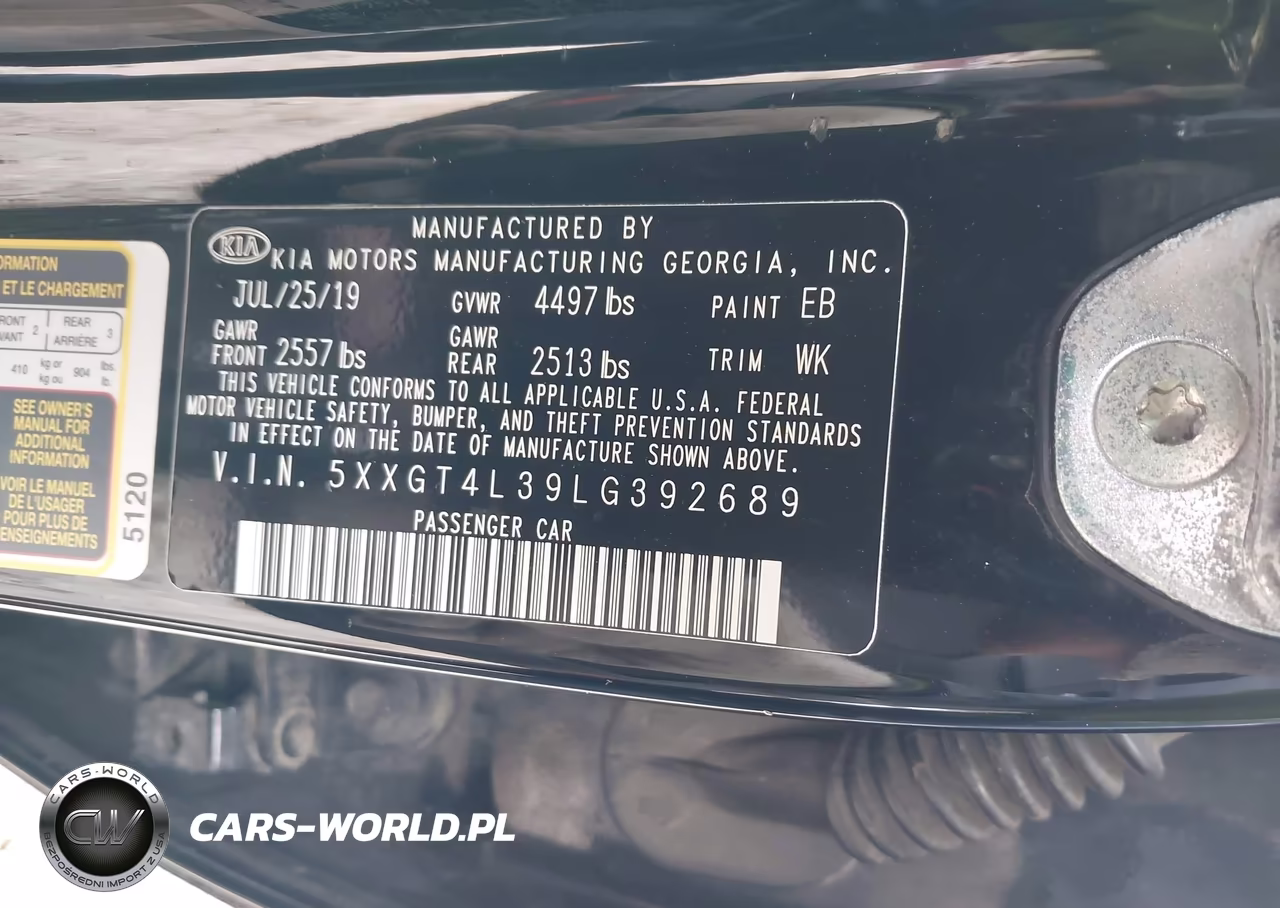 2020 Kia Optima Lx VIN:5XXGT4L39LG392689 - 9