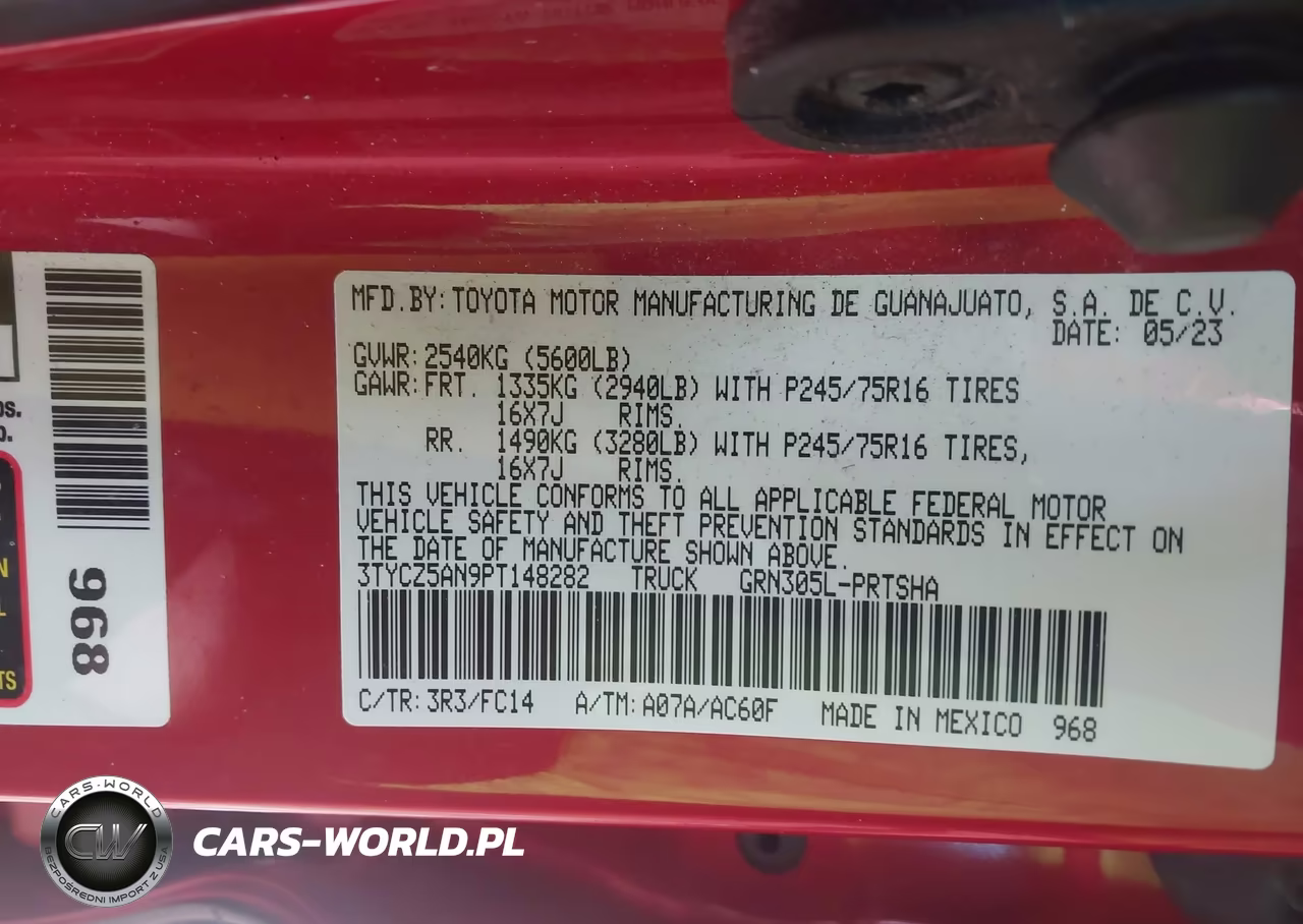 2023 Toyota Tacoma Sr5 V6 VIN:3TYCZ5AN9PT148282 - 9