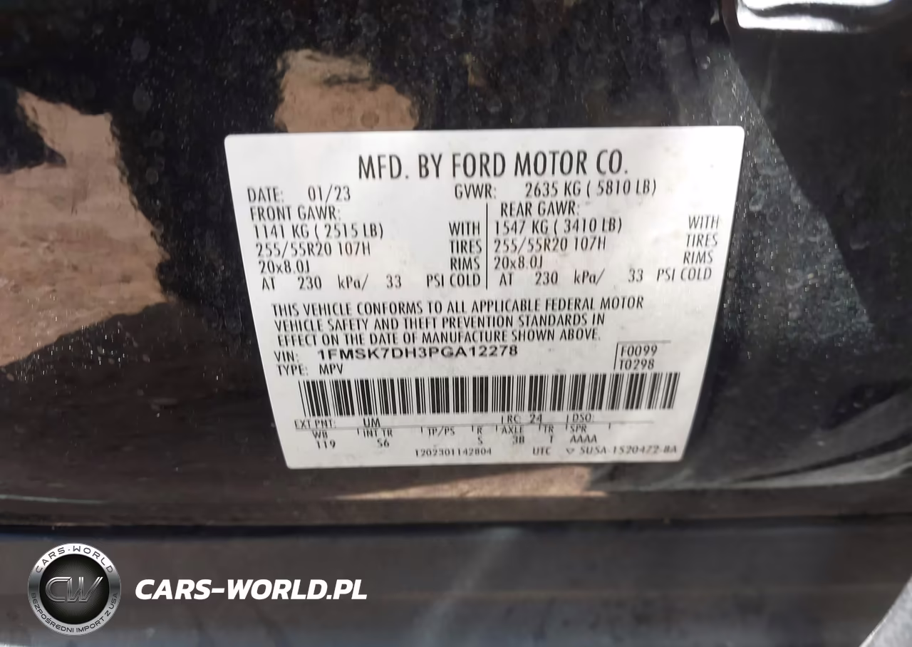 2023 Ford Explorer Xlt VIN:1FMSK7DH3PGA12278 - 9