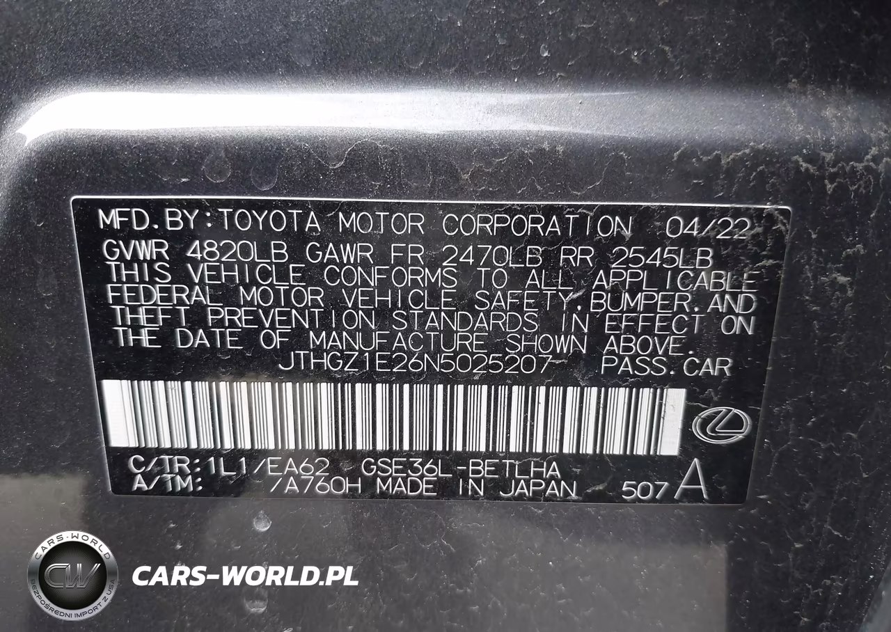 2022 Lexus Is 350 F Sport VIN:JTHGZ1E26N5025207 - 9