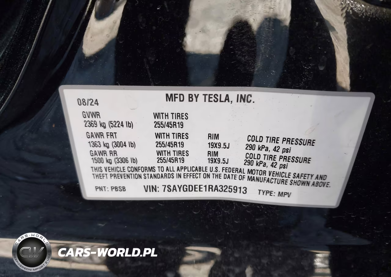 2024 Tesla Model Y Long Range Dual Motor All-Wheel Drive VIN:7SAYGDEE1RA325913 - 9