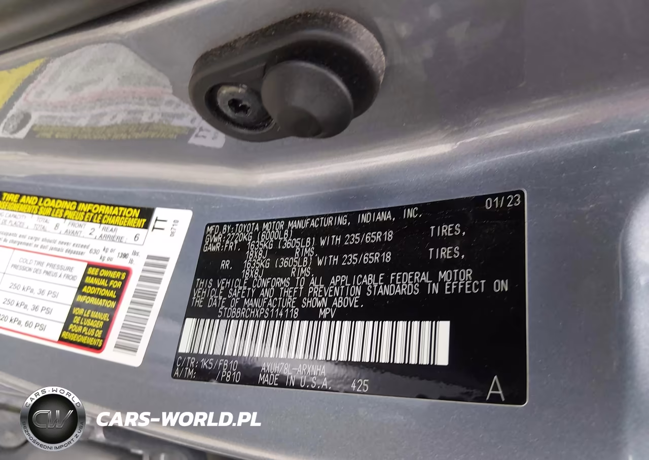 2023 Toyota Highlander Hybrid Le VIN:5TDBBRCHXPS114118 - 9