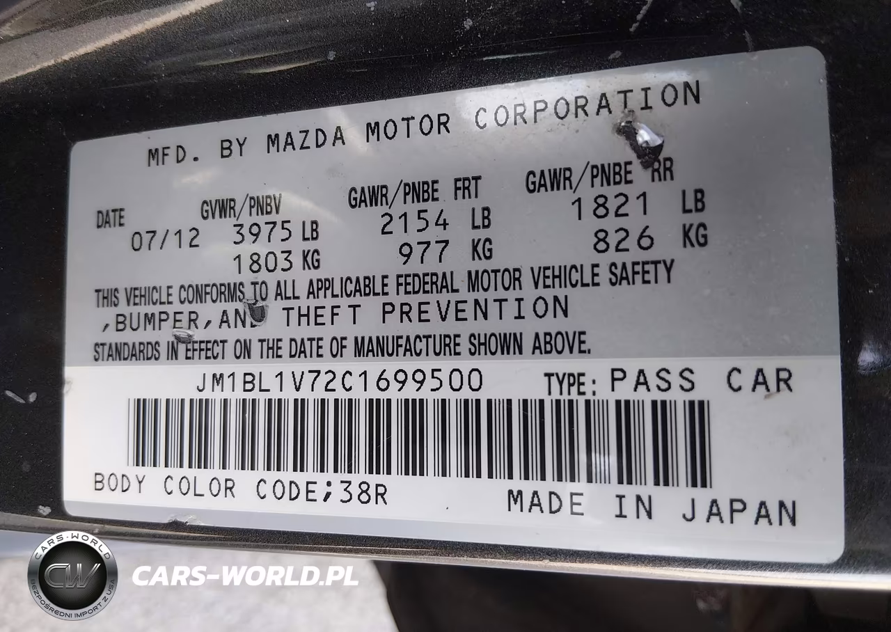 2012 Mazda Mazda3 I Touring VIN:JM1BL1V72C1699500 - 9