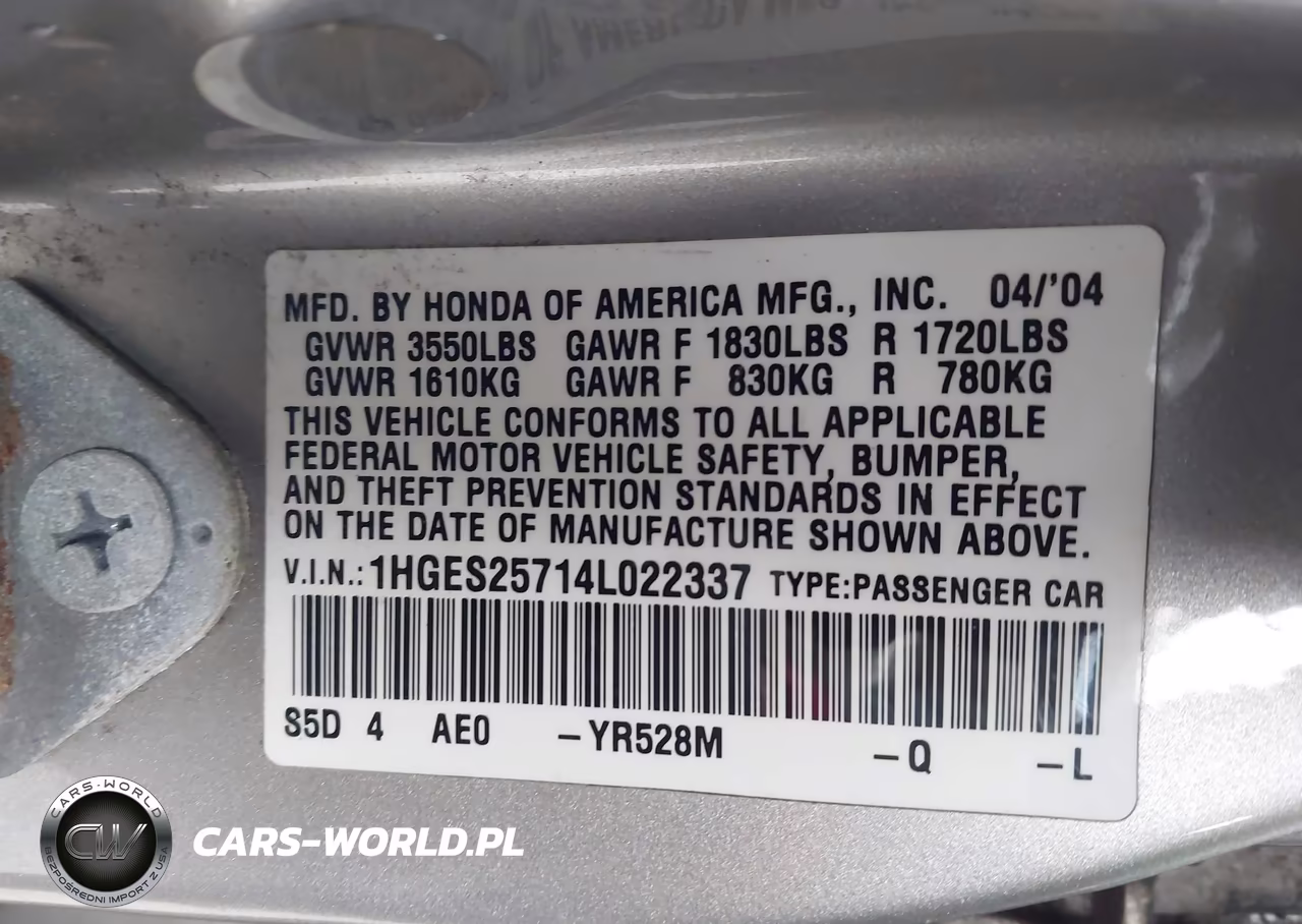2004 Honda Civic Ex VIN:1HGES25714L022337 - 9