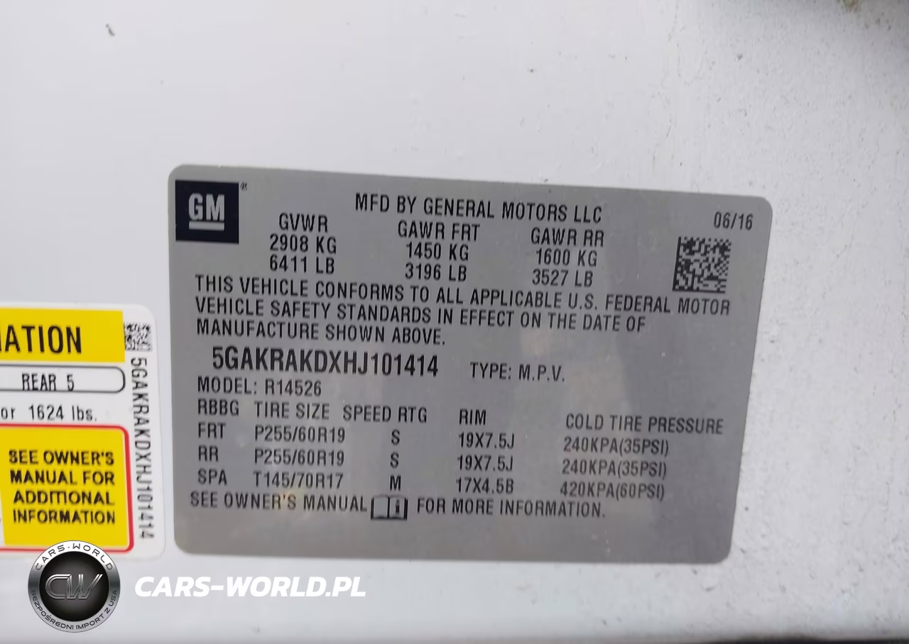 2017 Buick Enclave Convenience VIN:5GAKRAKDXHJ101414 - 9