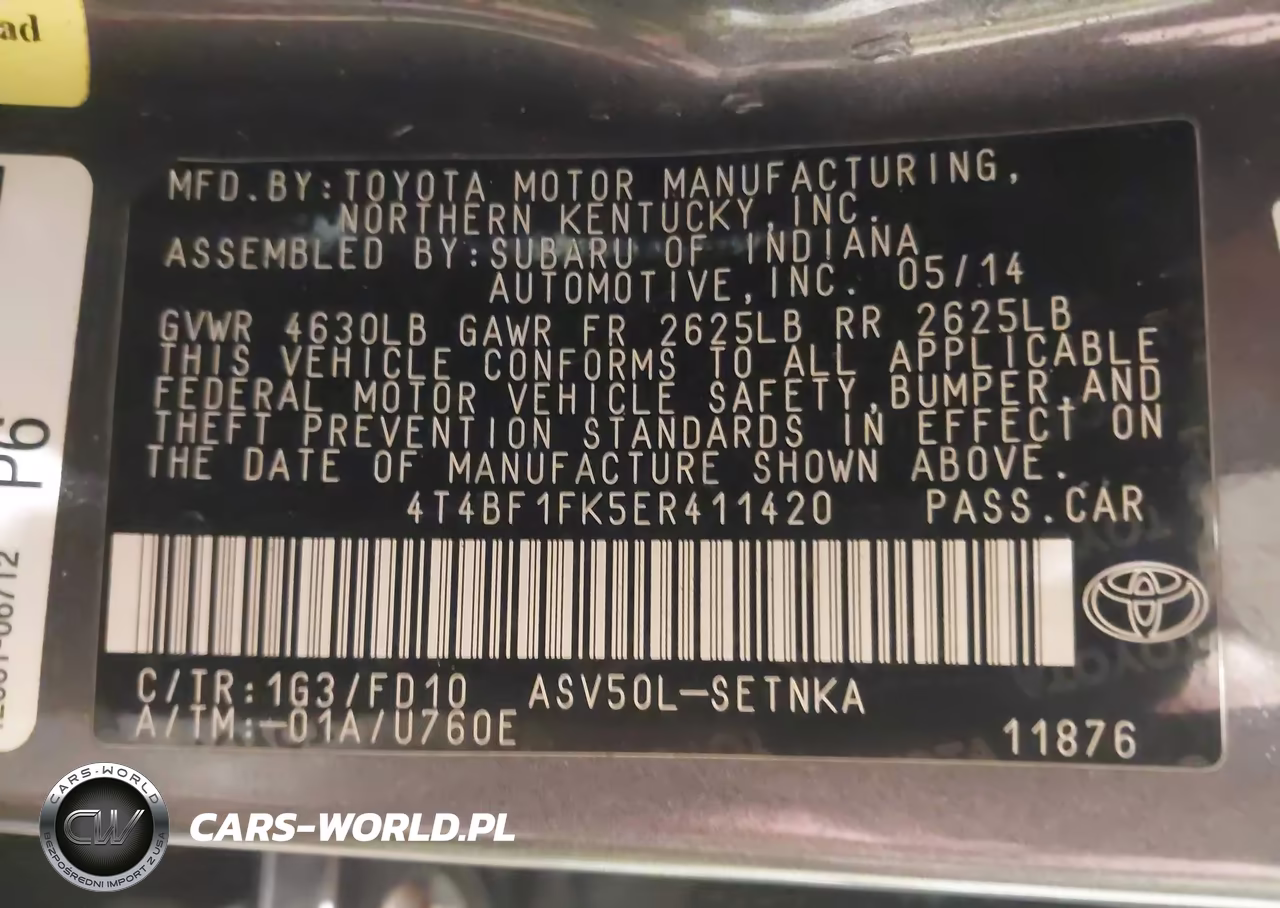 2014 Toyota Camry Le VIN:4T4BF1FK5ER411420 - 9