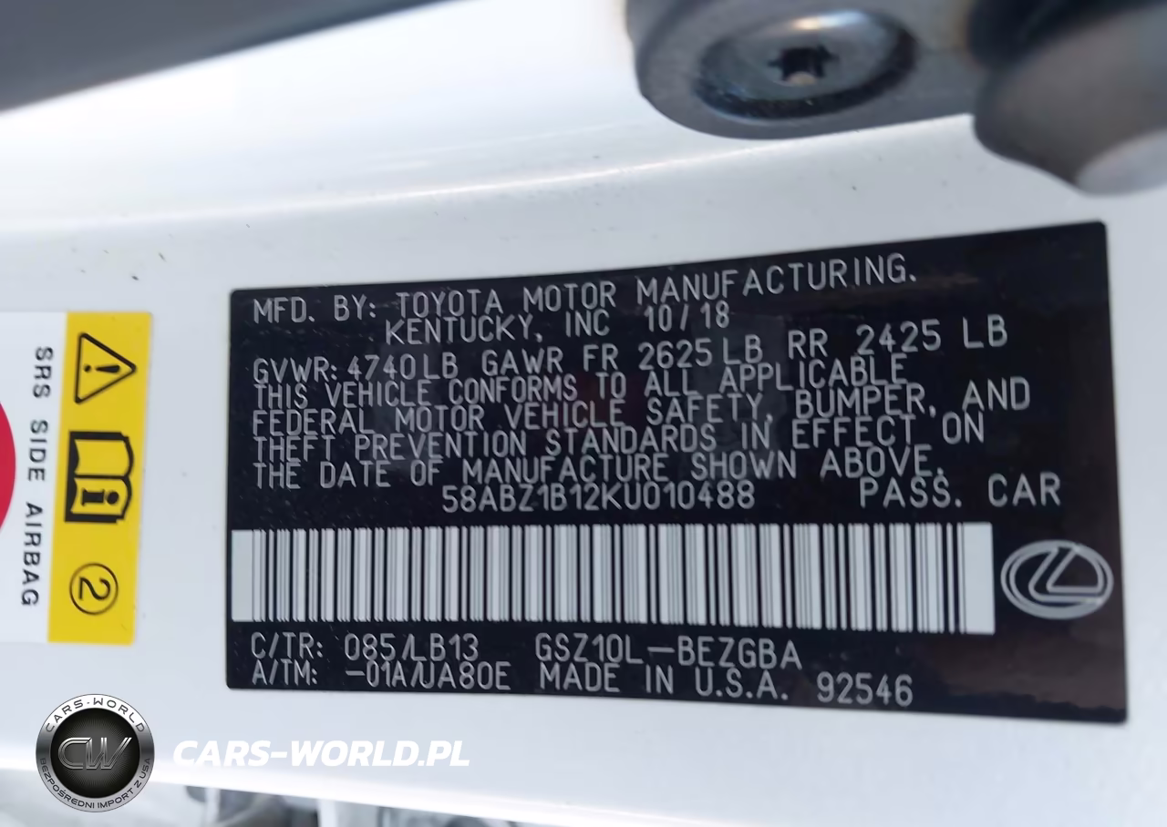 2019 Lexus Es 350 Luxury VIN:58ABZ1B12KU010488 - 9