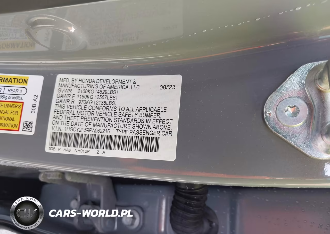 2023 Honda Accord Hybrid Sport VIN:1HGCY2F59PA062216 - 9