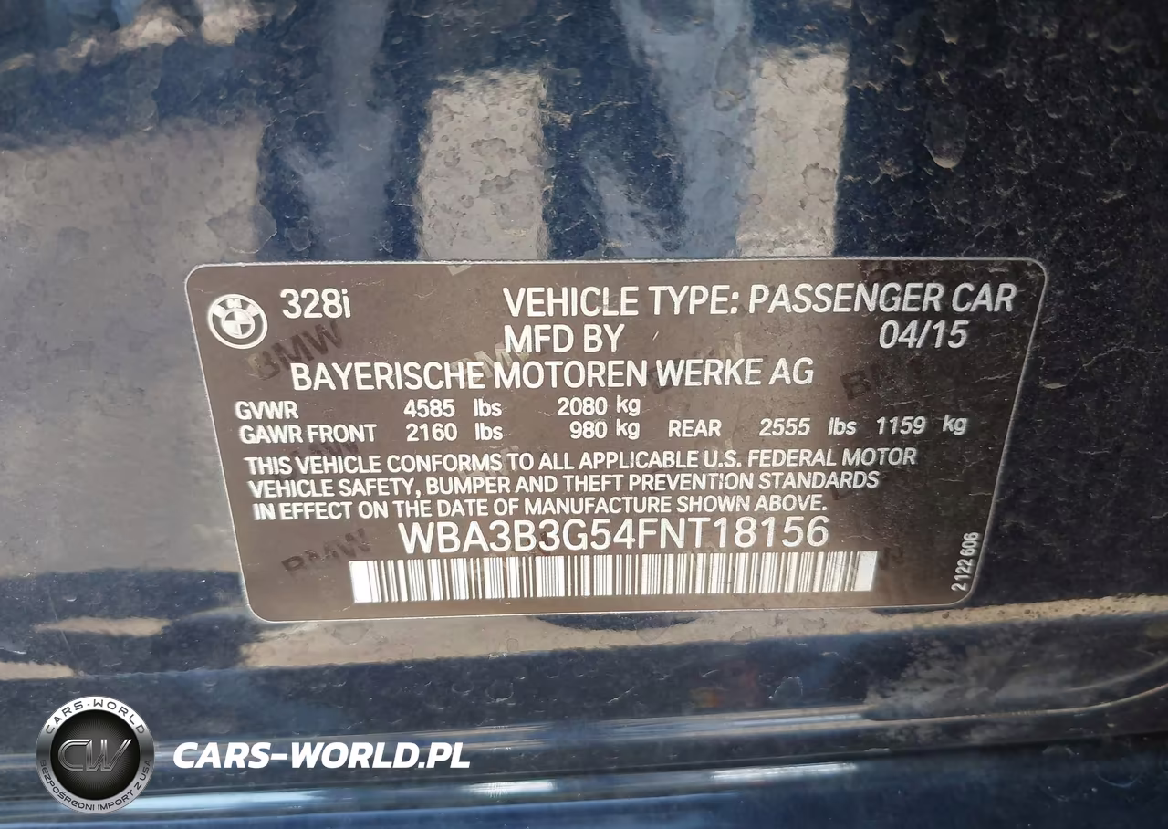 2015 BMW 328I xDrive VIN:WBA3B3G54FNT18156 - 9