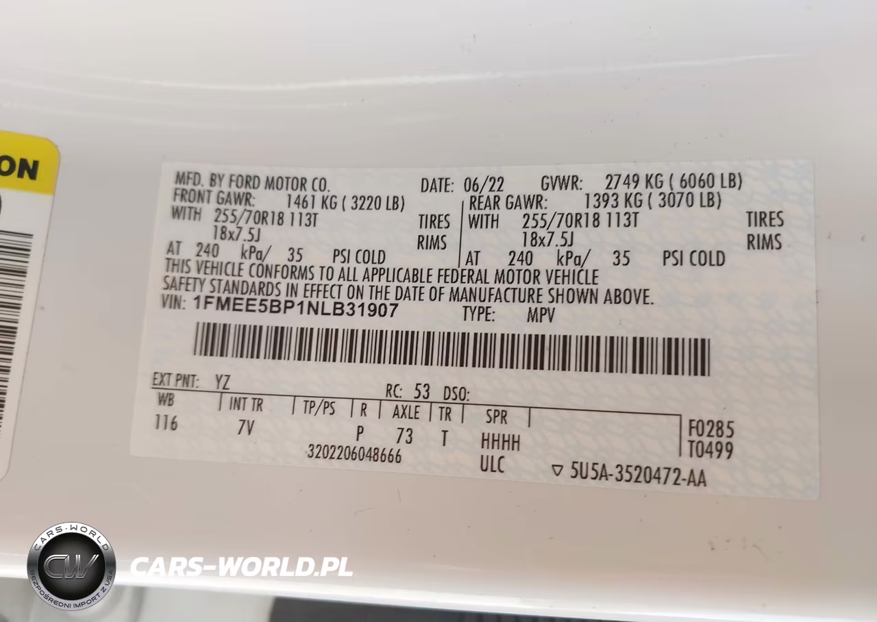 2022 Ford Bronco Outer Banks VIN:1FMEE5BP1NLB31907 - 9