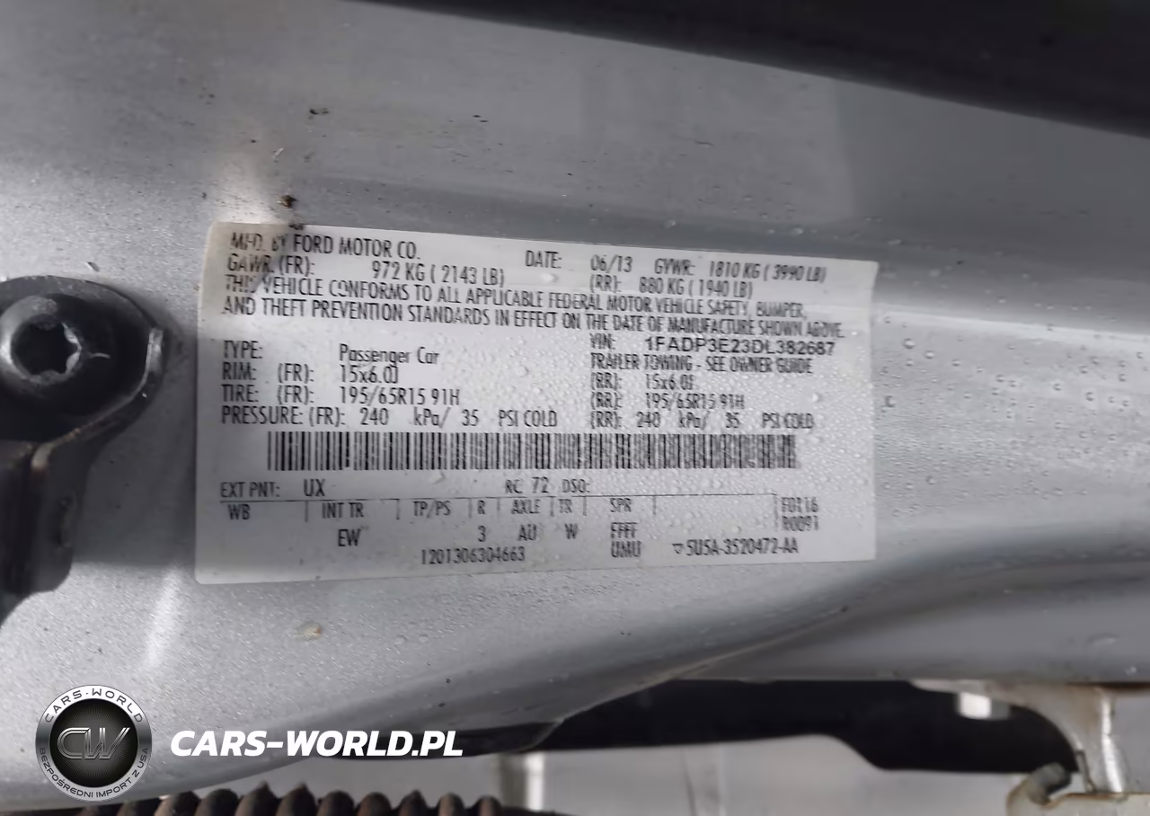 2013 Ford Focus S VIN:1FADP3E23DL382687 - 9