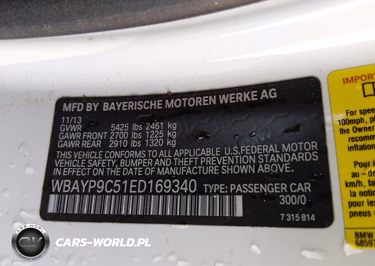 2014 BMW 650I VIN:WBAYP9C51ED169340 - 9