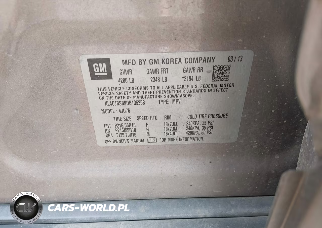 2013 Buick Encore Convenience VIN:KL4CJBSB9DB135258 - 9