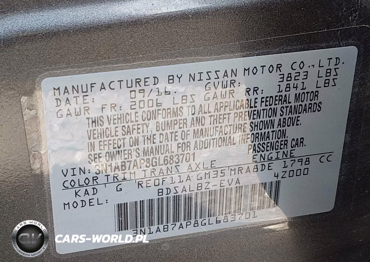 2016 Nissan Sentra S VIN:3N1AB7AP8GL683701 - 9