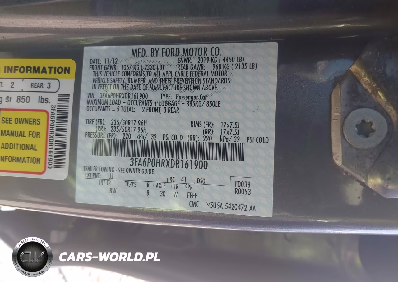 2013 Ford Fusion Se VIN:3FA6P0HRXDR161900 - 9