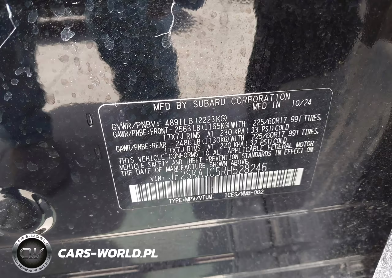 2024 Subaru Forester Wilderness VIN:JF2SKAJC5RH528246 - 9