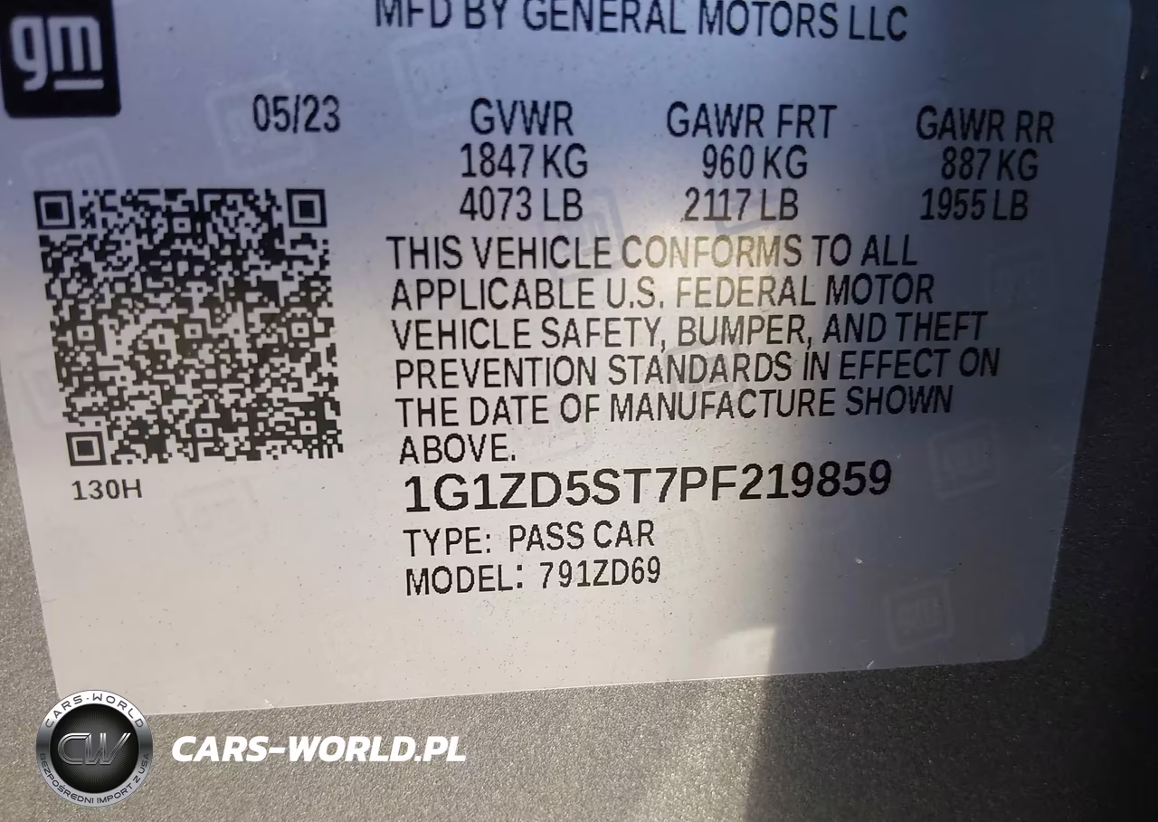 2023 Chevrolet Malibu Fwd 1Lt VIN:1G1ZD5ST7PF219859 - 9