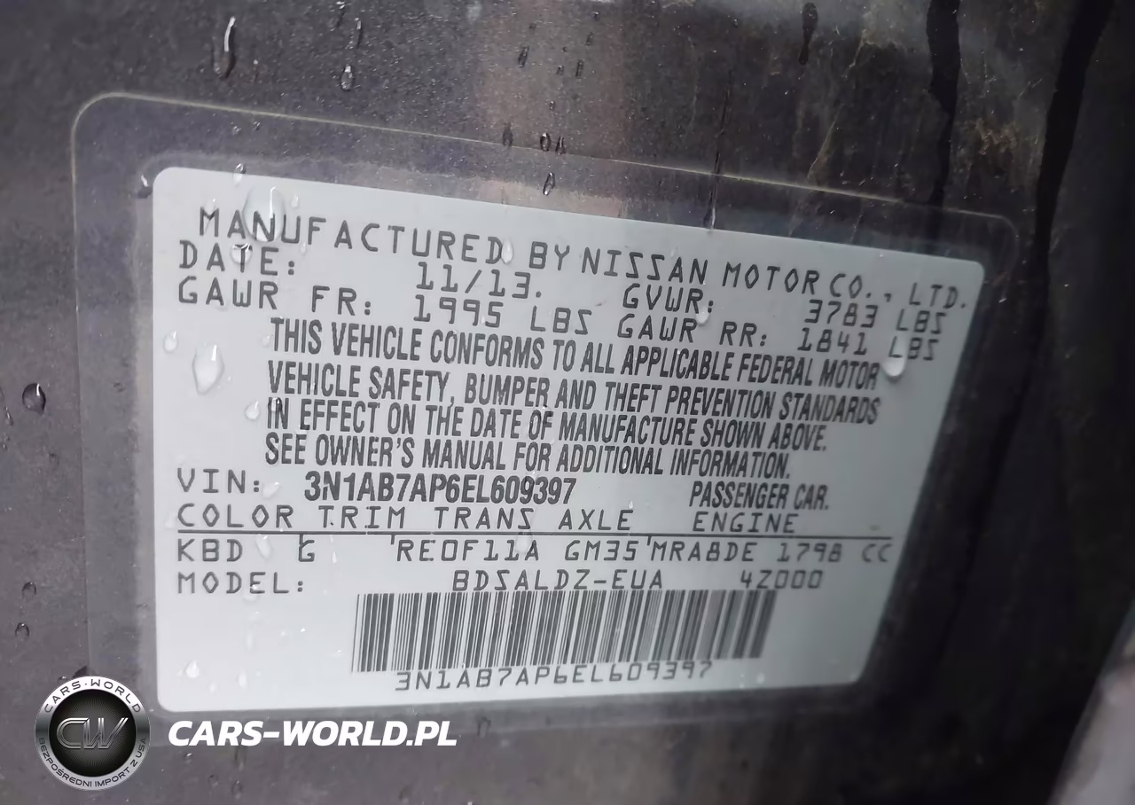 2014 Nissan Sentra Fe+ S-Fe+ Sv-S-Sl-Sr-Sv VIN:3N1AB7AP6EL609397 - 9