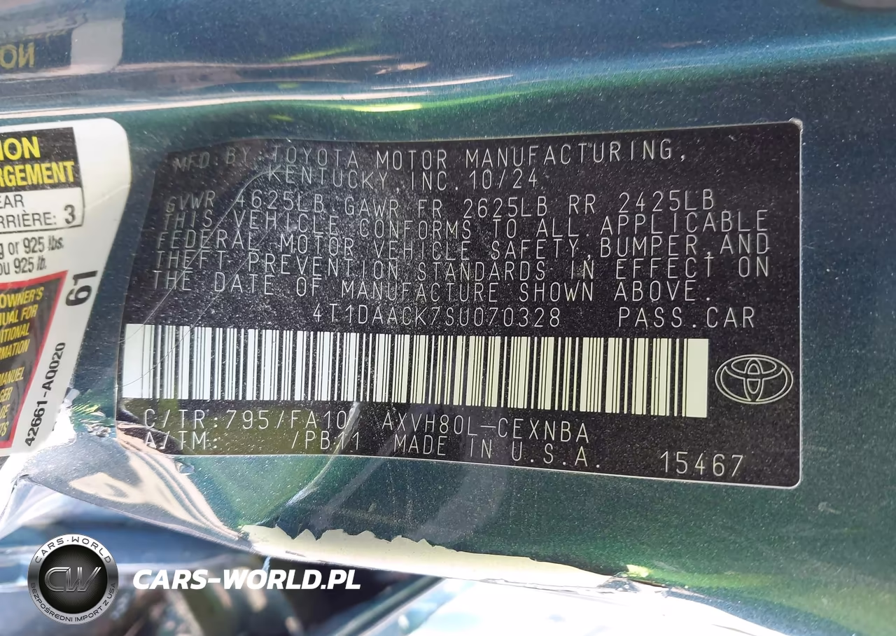 2025 Toyota Camry Le VIN:4T1DAACK7SU070328 - 9
