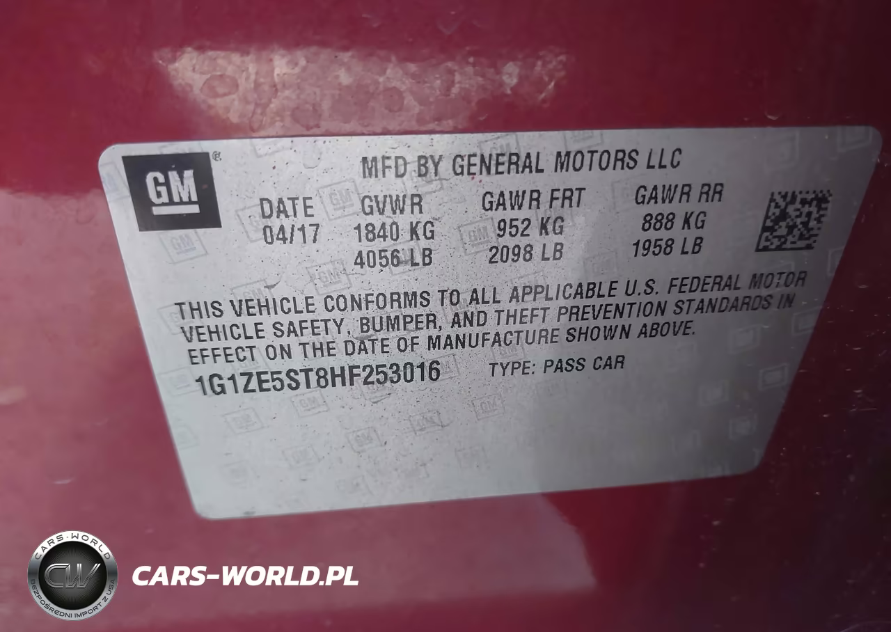 2017 CHEVROLET MALIBU LT VIN:1G1ZE5ST8HF253016 - 9