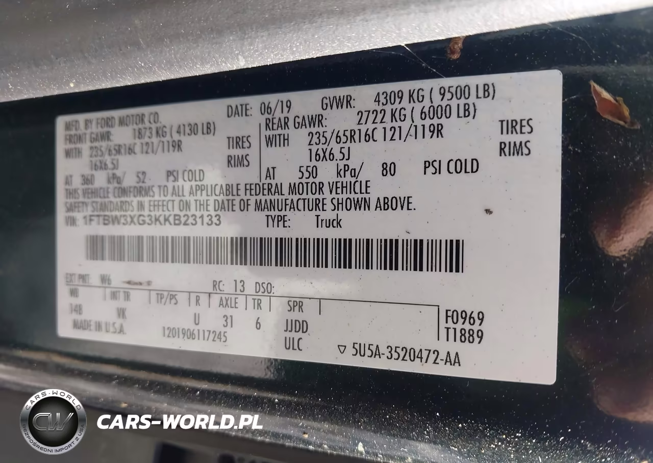 2019 Ford Transit-350 VIN:1FTBW3XG3KKB23133 - 9