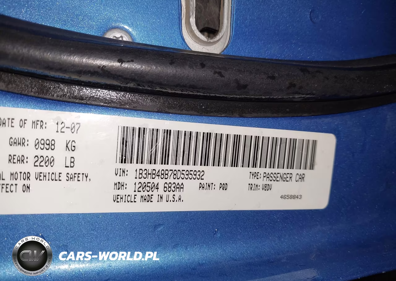 2008 Dodge Caliber Sxt VIN:1B3HB48B78D595932 - 9