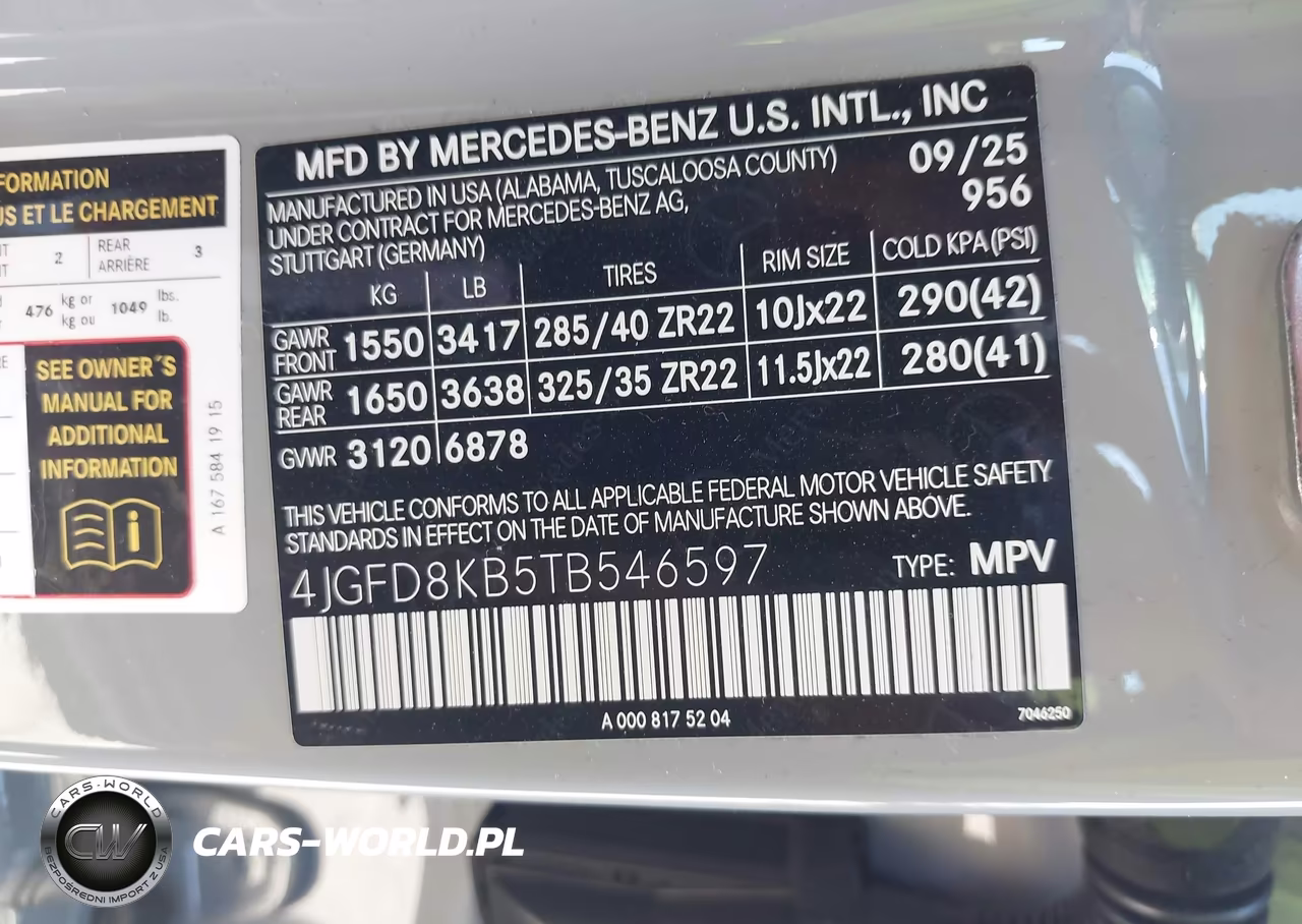 2026 Mercedes-Benz Amg Gle 63 Coupe S 4Matic+ VIN:4JGFD8KB5TB546597 - 9
