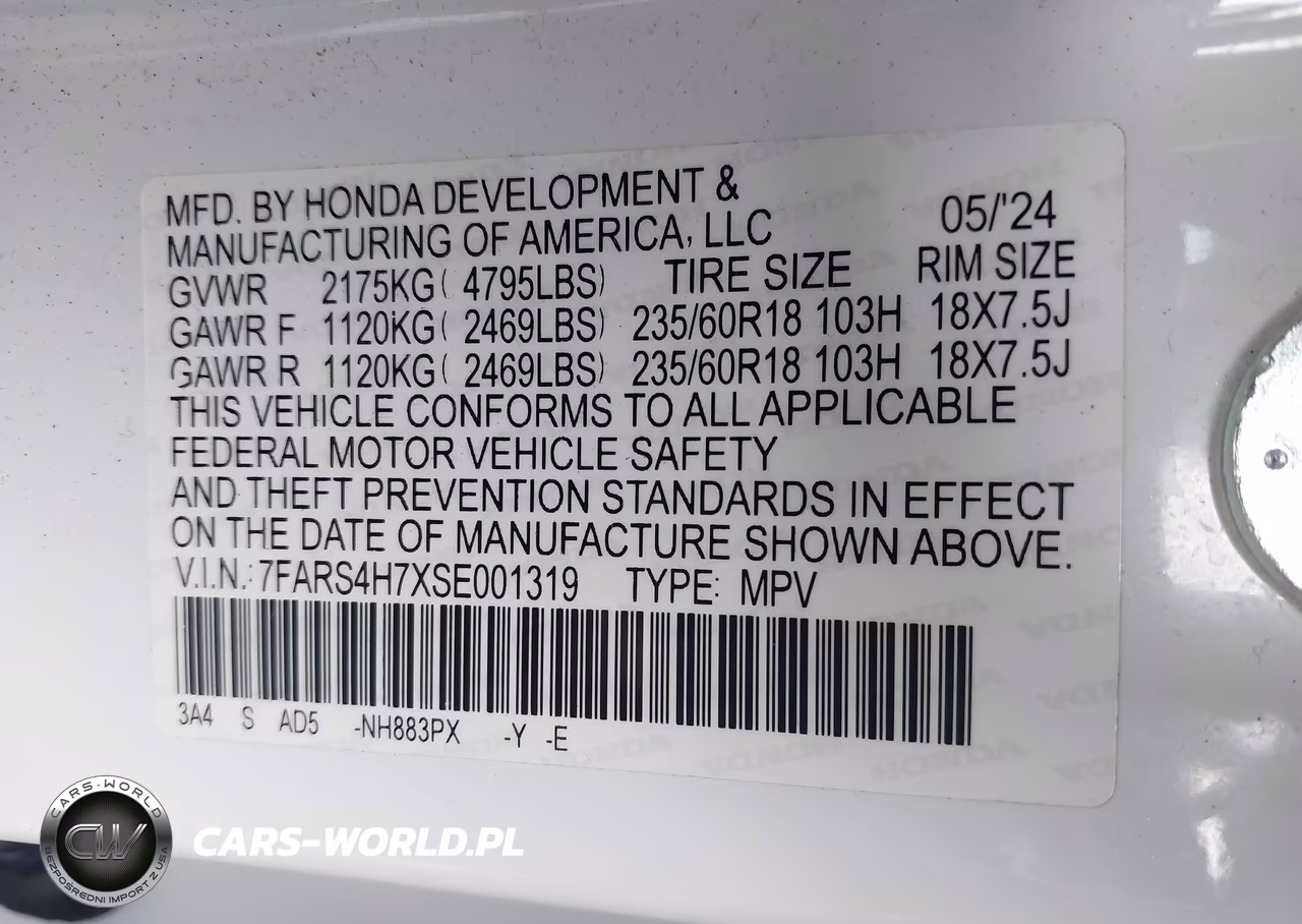 2025 Honda Cr-V Ex-L Awd VIN:7FARS4H7XSE001319 - 9