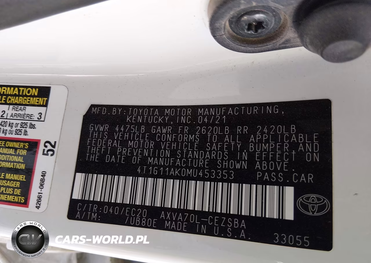 2021 Toyota Camry Se Nightshade Edition VIN:4T1G11AK0MU453353 - 9