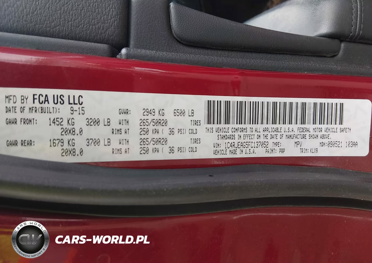2015 Jeep Grand Cherokee Altitude VIN:1C4RJEAG5FC137052 - 9