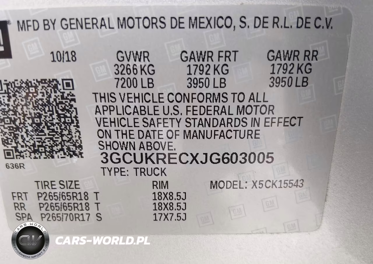 2018 Chevrolet Silverado 1500 2Lt VIN:3GCUKRECXJG603005 - 9
