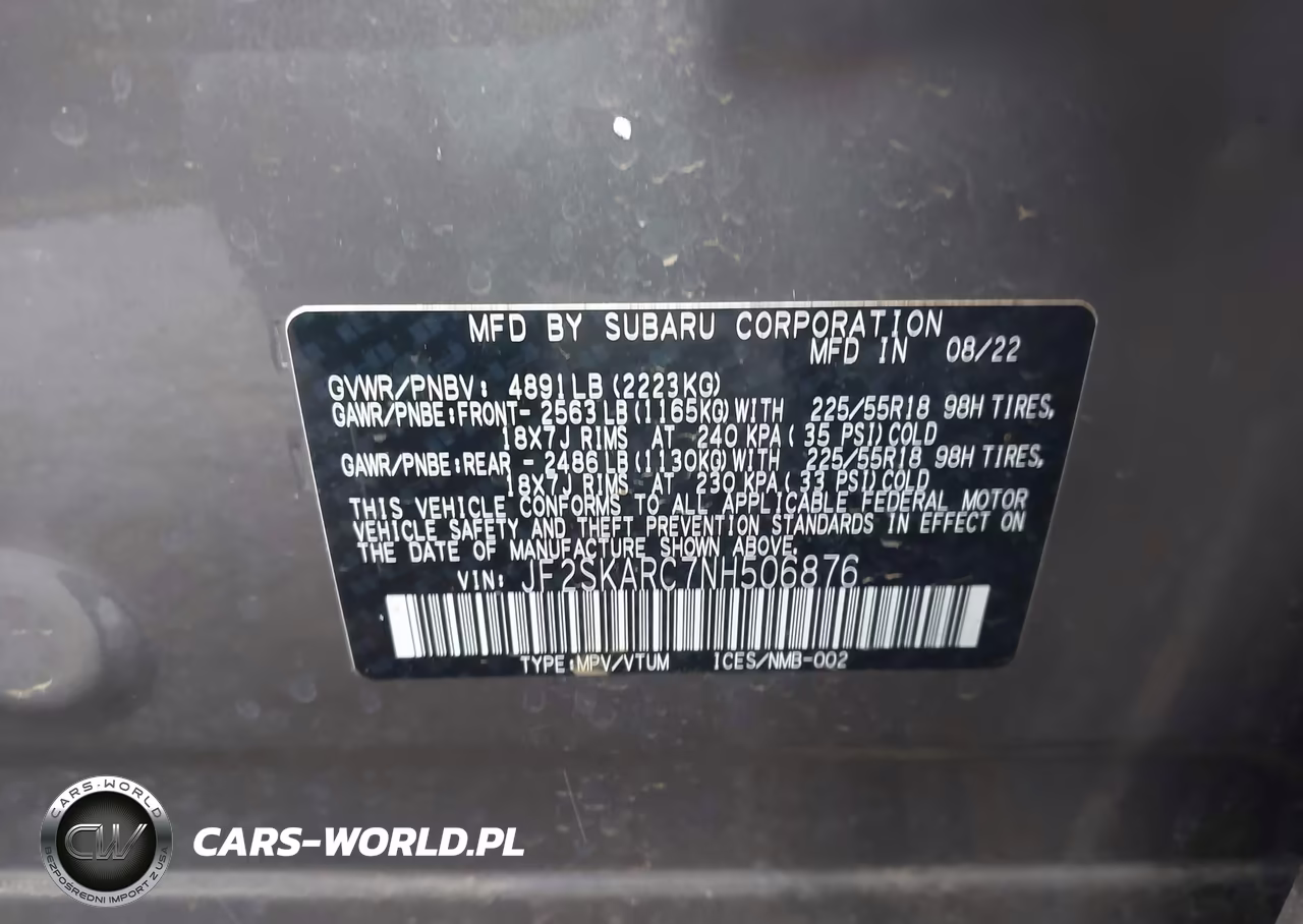 2022 Subaru Forester Touring VIN:JF2SKARC7NH506876 - 9