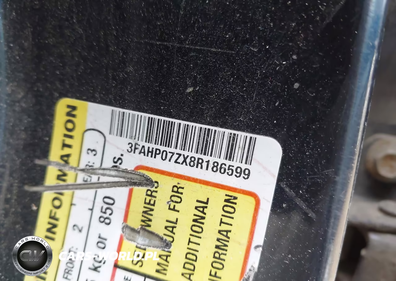 2008 Ford Fusion Se VIN:3FAHP07ZX8R186599 - 9