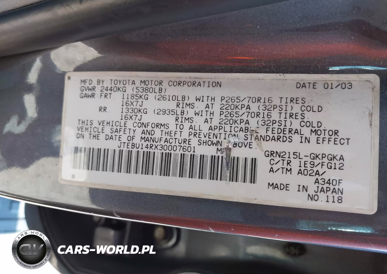 2003 Toyota 4Runner Sr5 V6 VIN:JTEBU14RX30007601 - 9