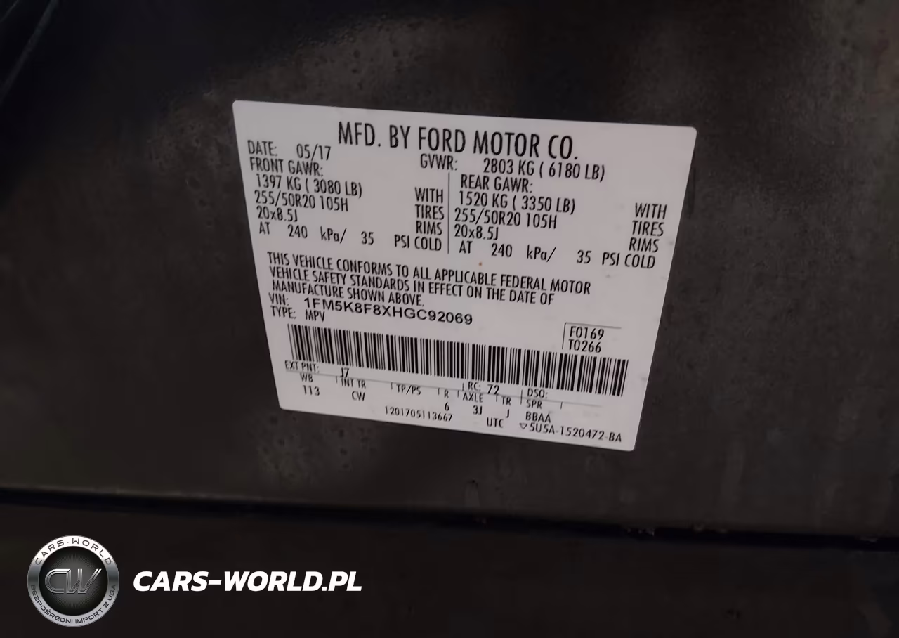 2017 Ford Explorer Limited VIN:1FM5K8F8XHGC92069 - 9