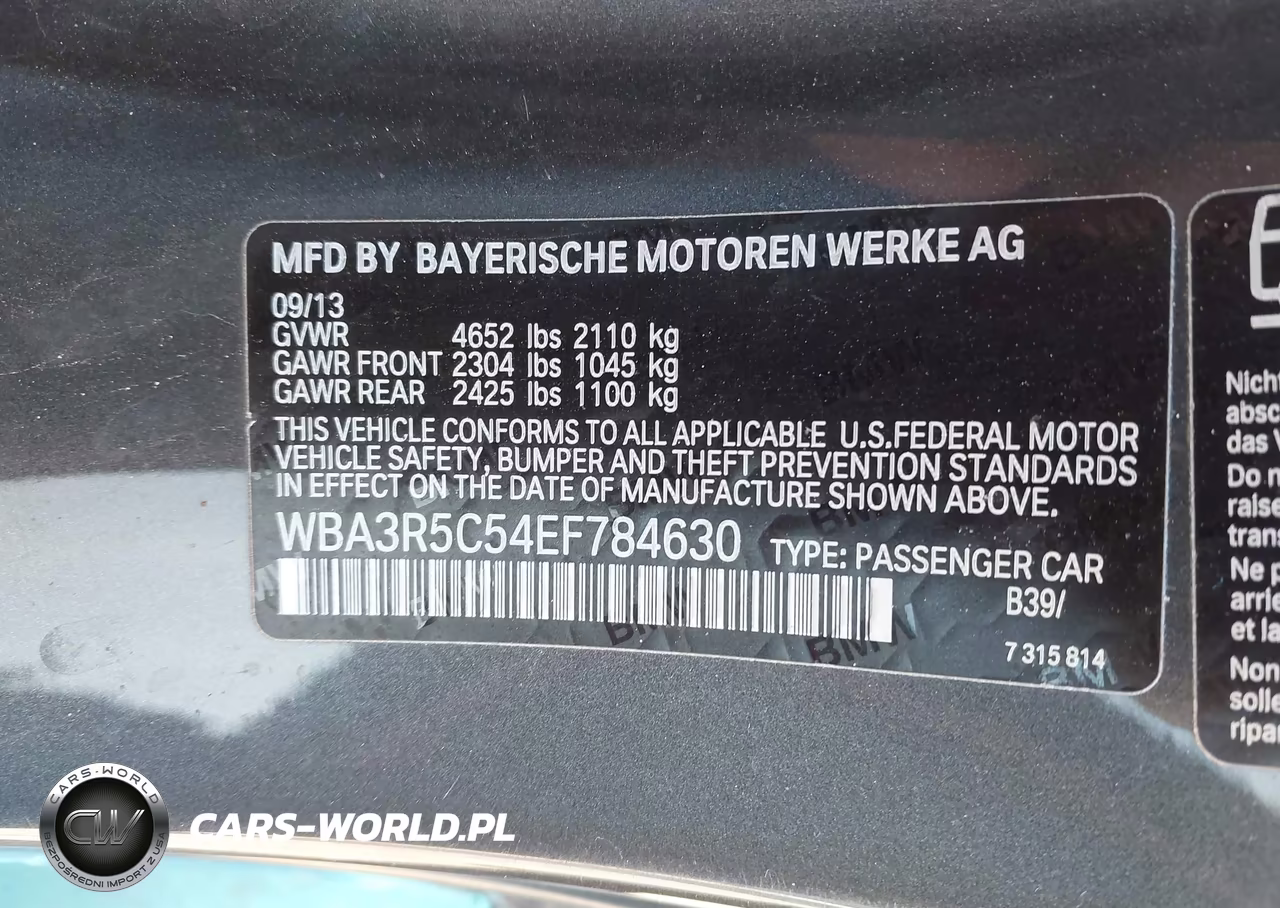 2014 BMW 435I xDrive VIN:WBA3R5C54EF784630 - 9