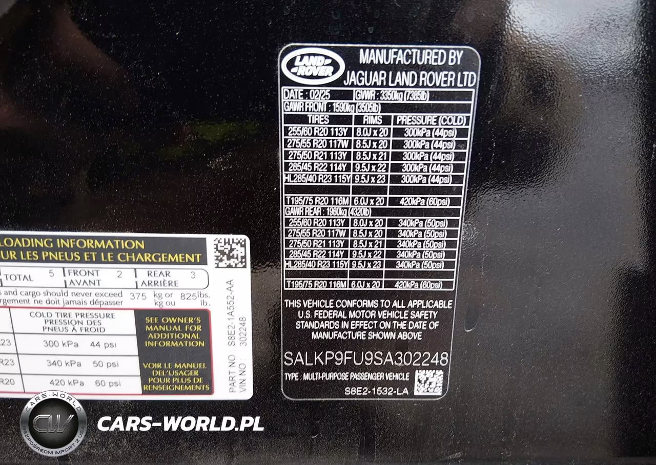 2025 Land Rover Range Rover P400 Se VIN:SALKP9FU9SA302248 - 9