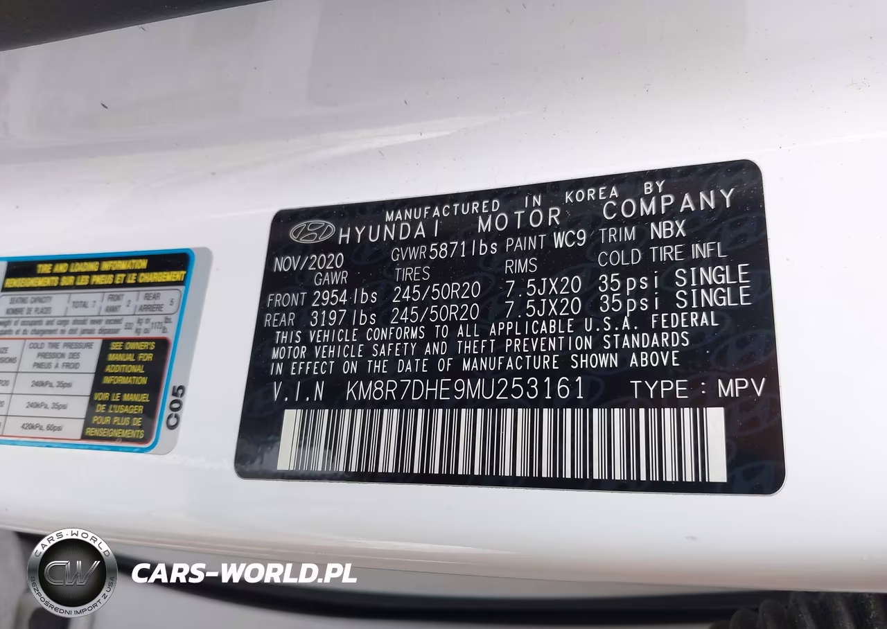 2021 Hyundai Palisade Calligraphy VIN:KM8R7DHE9MU253161 - 9
